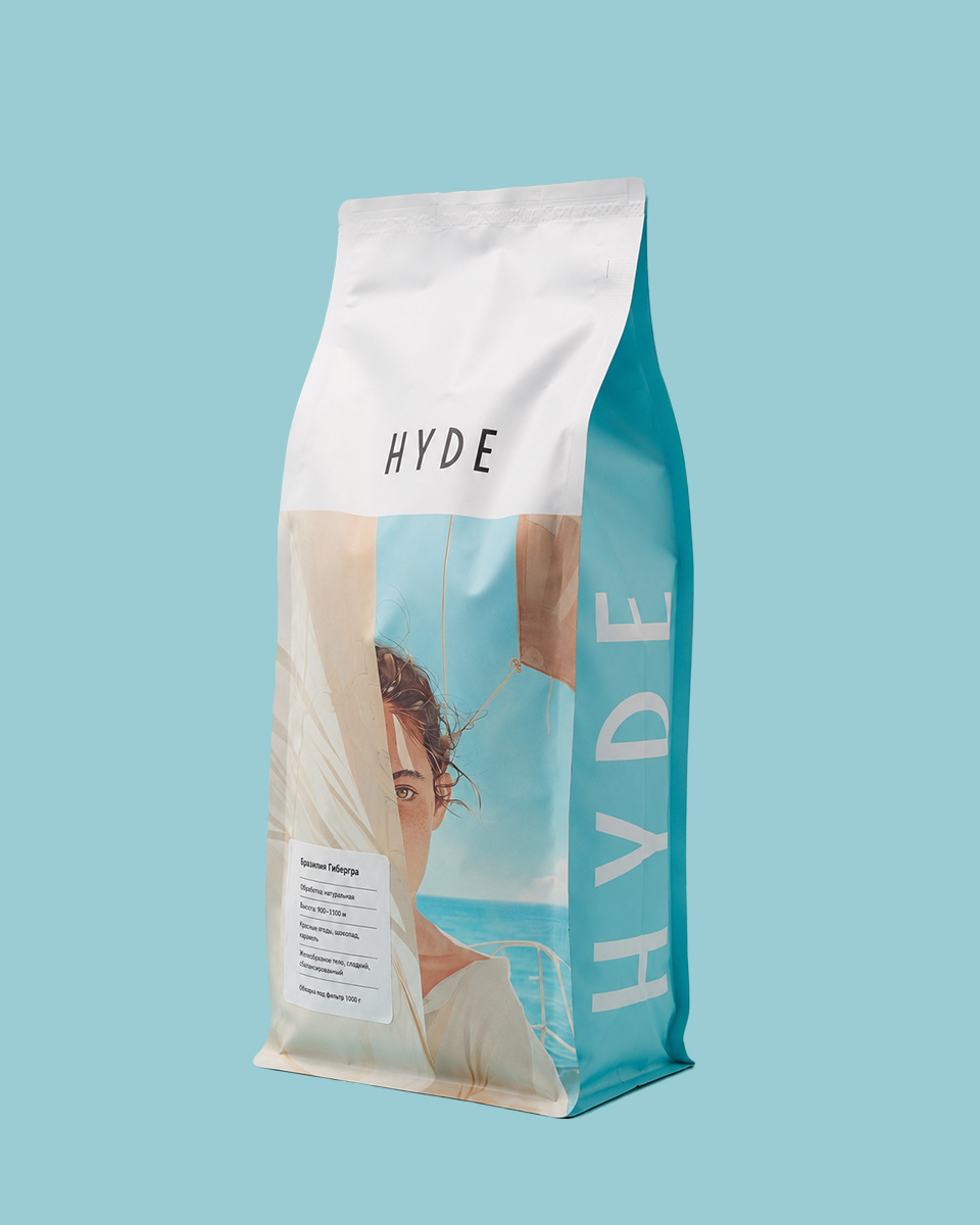 Кофе в зернах Hyde, Бразилия Пиберри Кармо-де-Минас, 1000г
