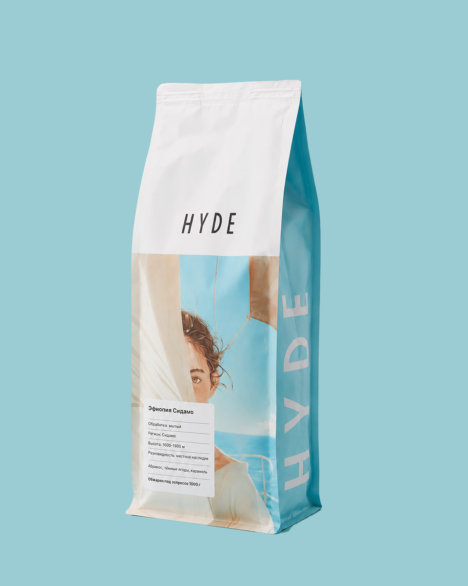 Кофе в зернах Hyde, Эфиопия Сидамо 2 гр, 1000г