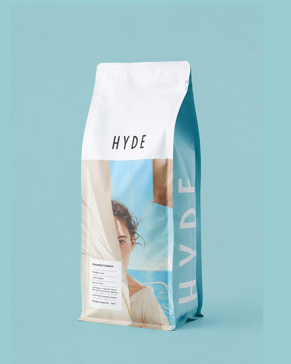 Кофе в зернах Hyde, Колумбия Супремо, 1000г